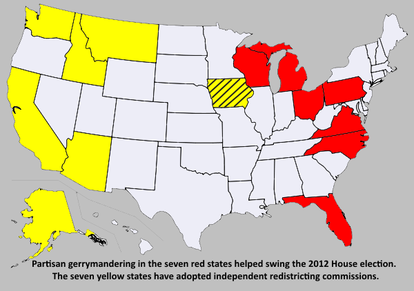 gerrymandering map with text